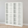 IKEA BILLY Bookcase with glass doors, white, 160x30x202 cm