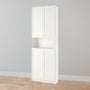 IKEA BILLY Bookcase w doors/extension, white, 80x30x237 cm