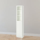 IKEA BILLY Bookcase w panel/glass door, white, 40x30x202 cm