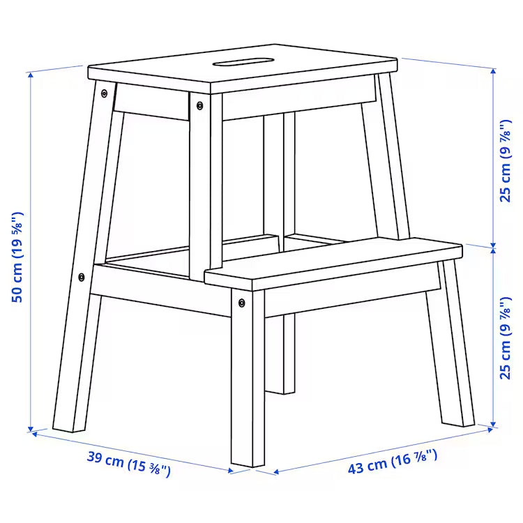 IKEA BEKVAM Step stool, aspen, 50 cm