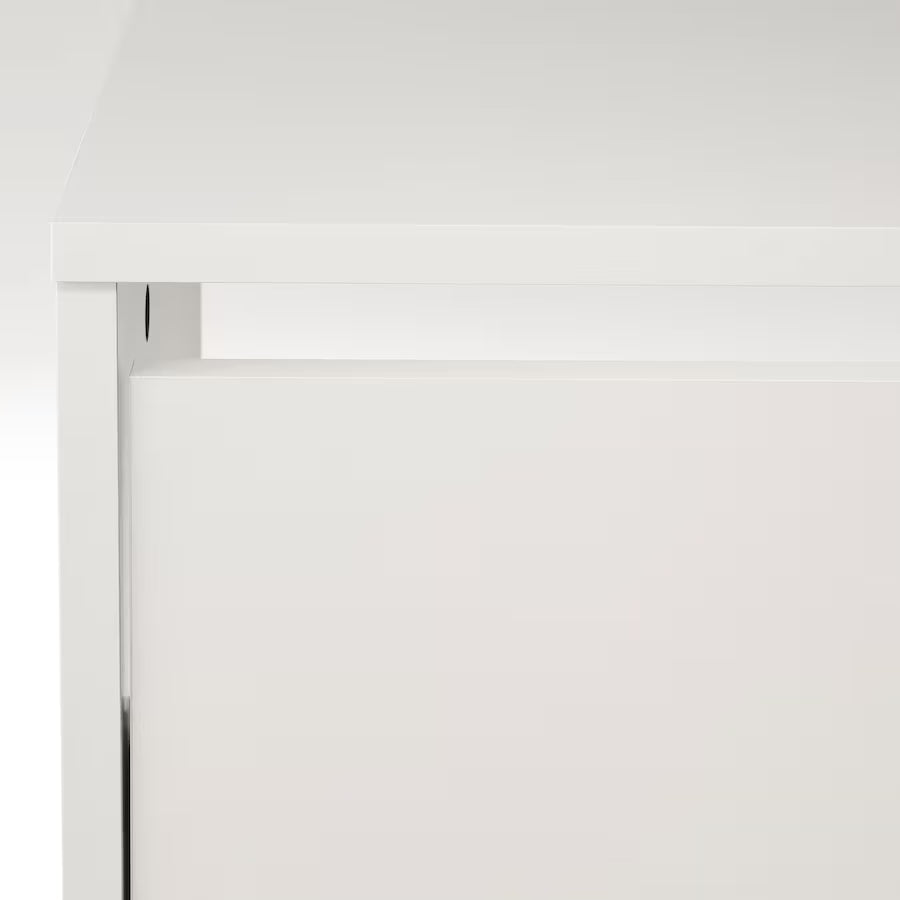 IKEA BISSA Shoe cabinet with 2 doors, white, 49x28x93 cm