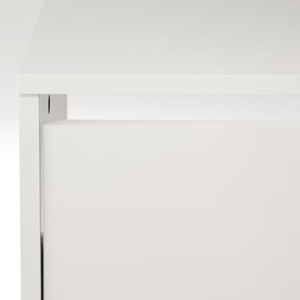 IKEA BISSA Shoe cabinet with 2 doors, white, 49x28x93 cm