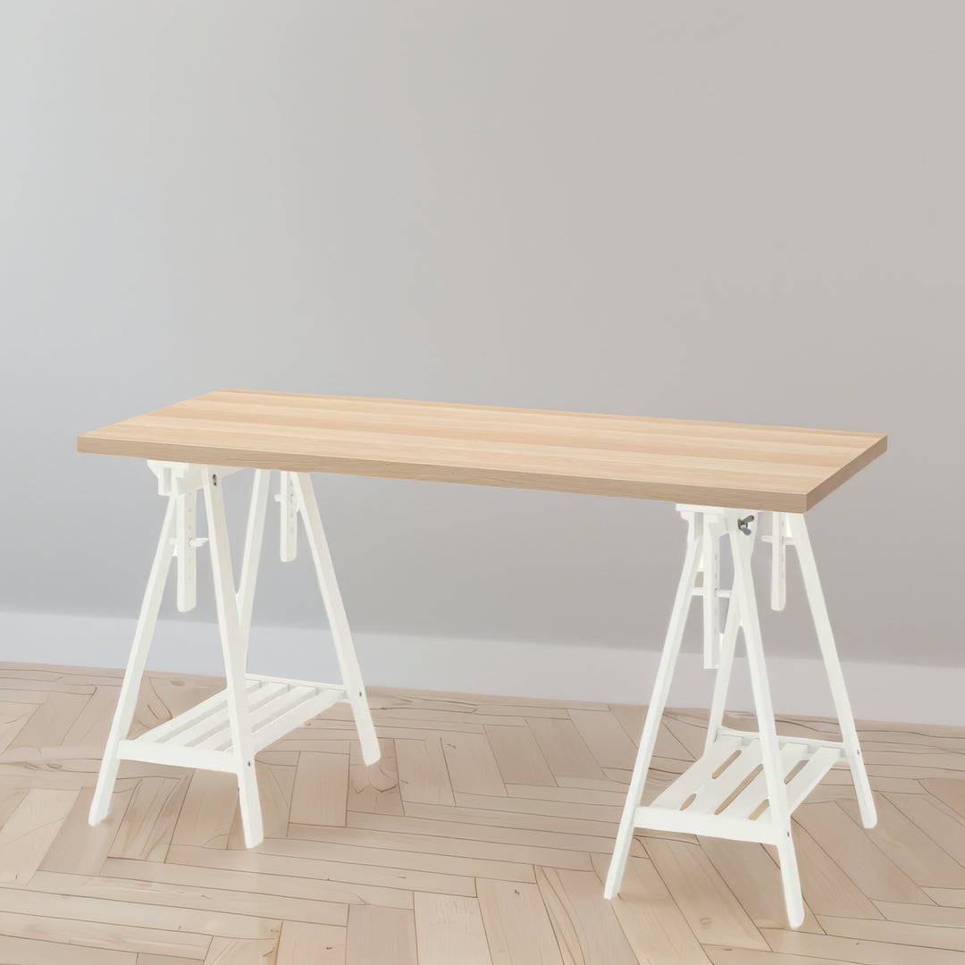 IKEA LAGKAPTEN / MITTBACK Desk, oak/white, 140x60 cm