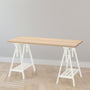 IKEA LAGKAPTEN / MITTBACK Desk, oak/white, 140x60 cm