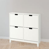 IKEA STALL Shoe cabinet with 4 doors, white, 96x17x90 cm