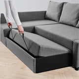 IKEA FRIHETEN Corner sofa-bed with storage, dark grey