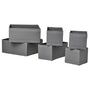IKEA SKUBB Box, set of 6, dark grey