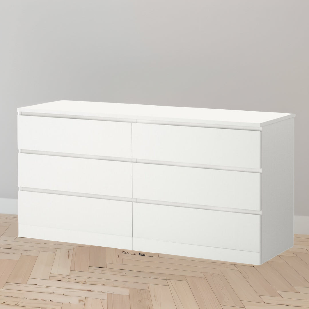 IKEA MALM Chest of 6 drawers, white, 160x78 cm