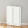 IKEA BILLY Bookcase with panel doors, white, 80x30x106 cm