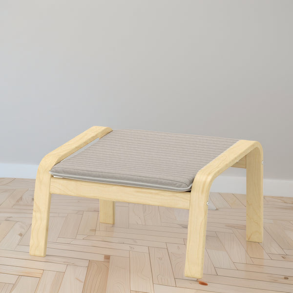 IKEA POANG Footstool, birch veneer/Knisa light beige