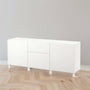 IKEA BESTA Sideboard w 2 doors/2 drawers, white, 180x42x74 cm