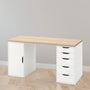 IKEA LAGKAPTEN / ALEX drawer w storage Desk, oak/white, 140x60 cm