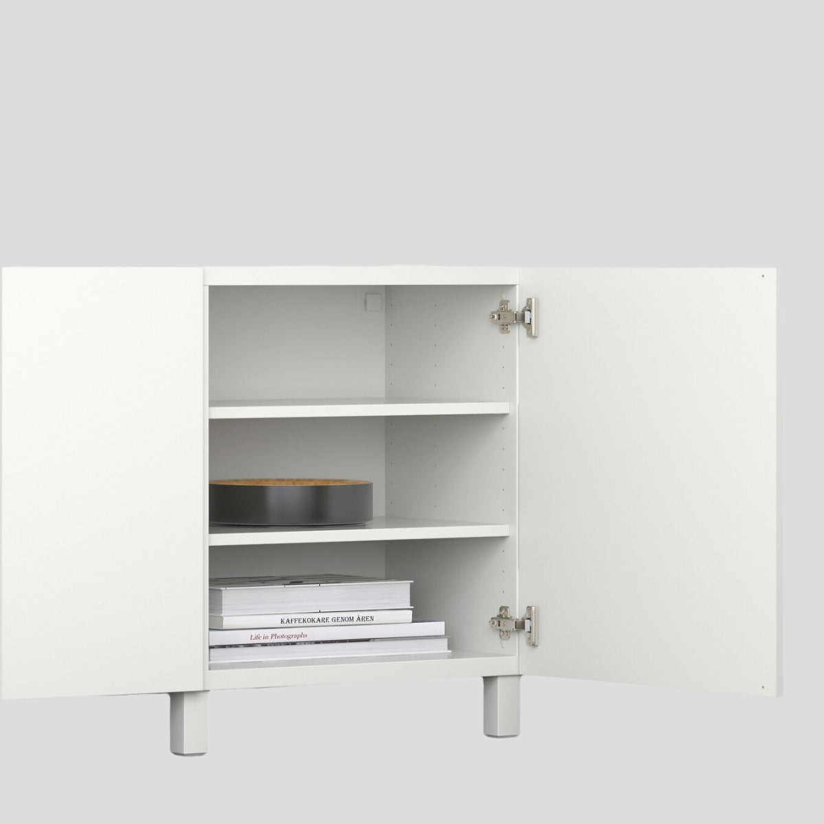 IKEA BESTA Cabinet with 2 doors, white,120x42x74 cm