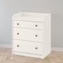 IKEA HAUGA Chest of 3 drawers, white, 70x84 cm