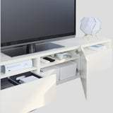 IKEA BESTA TV bench w door/2 drawers, white, 180x42x39 cm