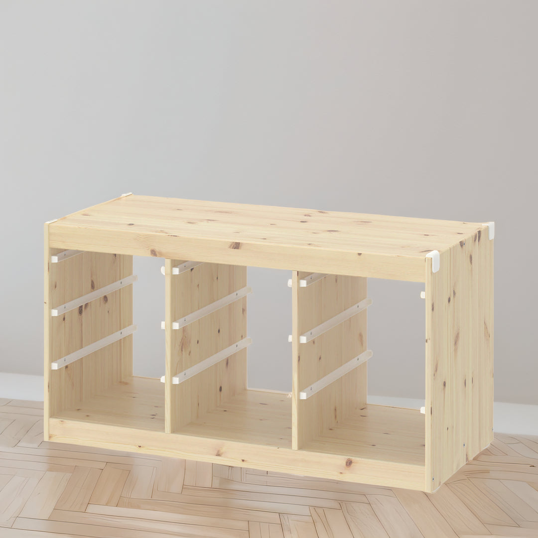 IKEA TROFAST Frame with rails, light white stained pine, 99x44x52 cm