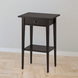 IKEA HEMNES Bedside table, black-brown, 46x35 cm