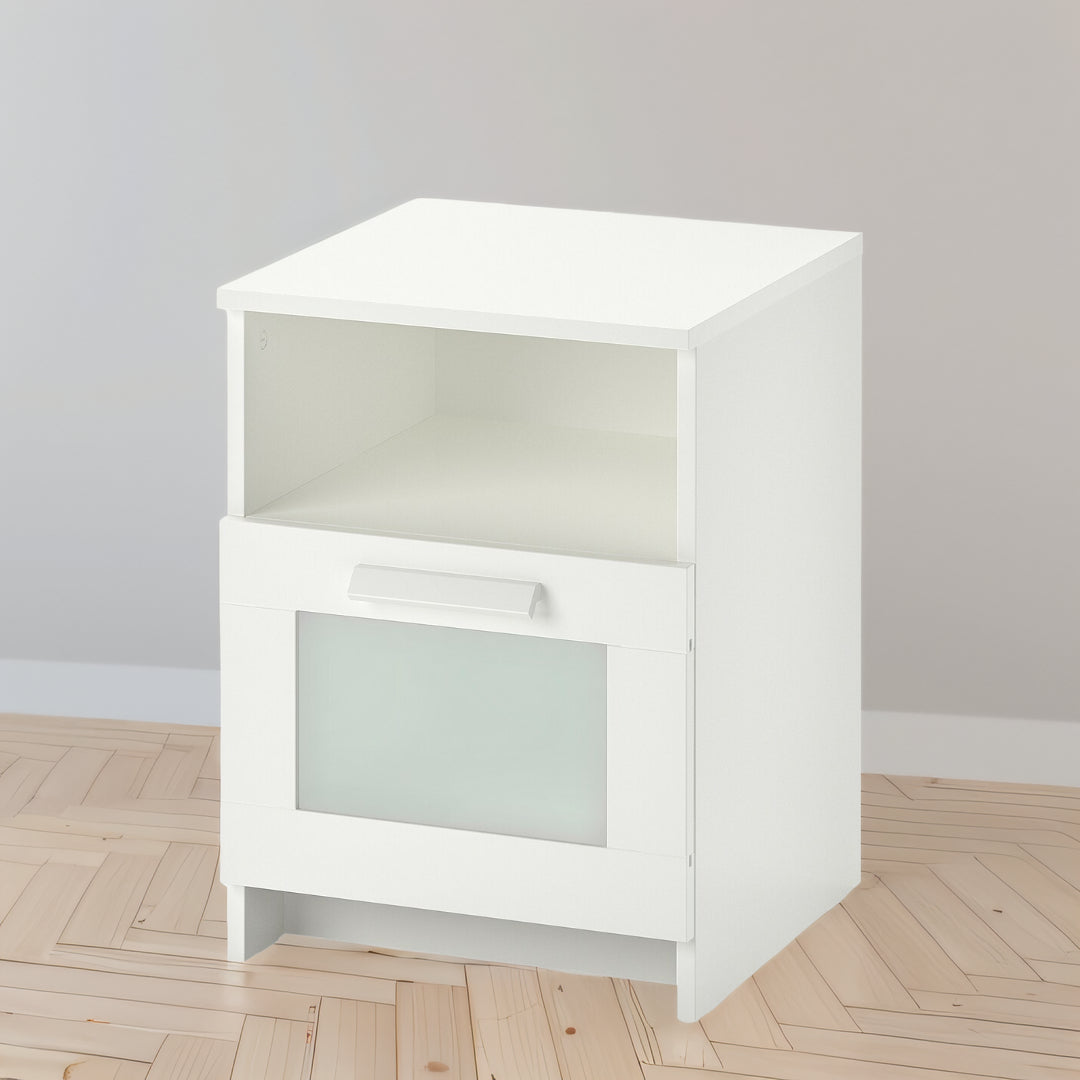 IKEA BRIMNES Bedside table, white, 39x41 cm