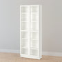 IKEA BILLY Bookcase with glass doors, white, 80x30x202 cm