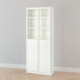 IKEA BILLY Bookcase with panel/glass doors, white, 80x30x202 cm