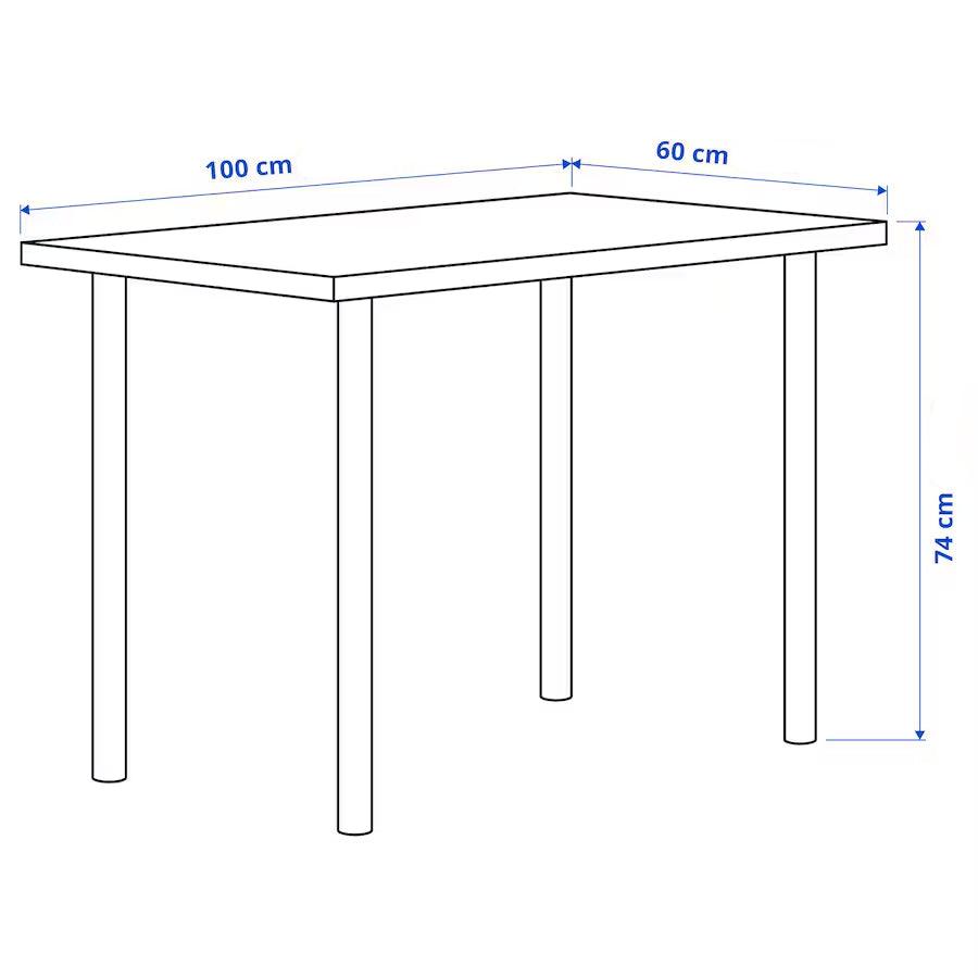 IKEA LINNMON / ADILS Table, white, 100x60 cm