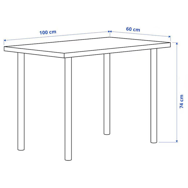 IKEA LINNMON / ADILS Table, white, 100x60 cm