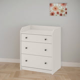 IKEA HAUGA Chest of 3 drawers, white, 70x84 cm