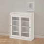 IKEA HAUGA Glass-door cabinet, white, 105x116 cm