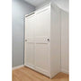 IKEA HAUGA Wardrobe with sliding doors, white, 118x55x199 cm