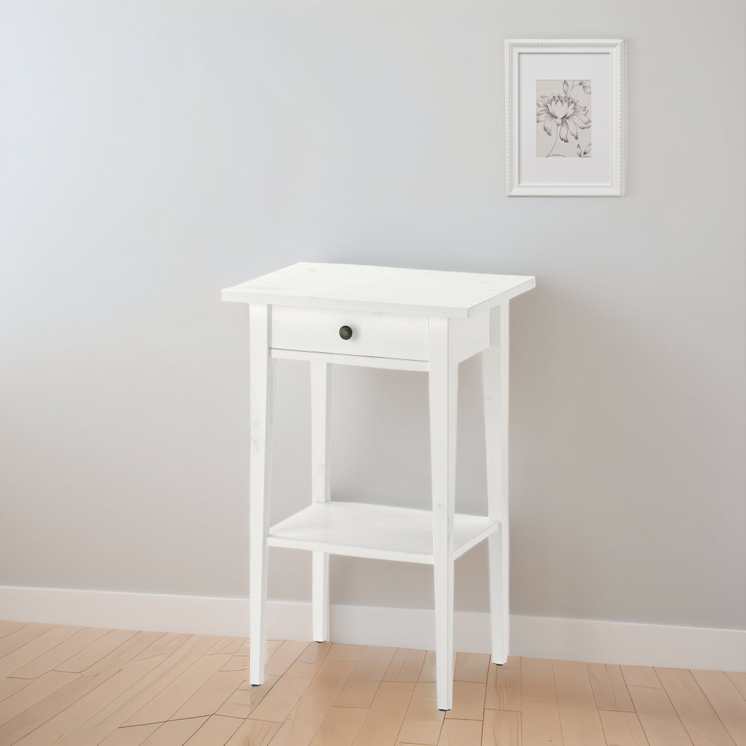 IKEA HEMNES Bedside table, white stain, 46x35 cm