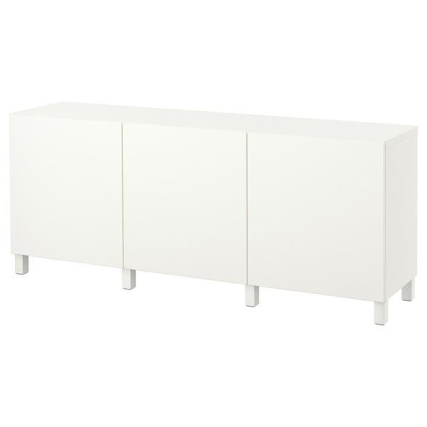 IKEA BESTA Sideboard with 3 doors, white, 180x42x74 cm