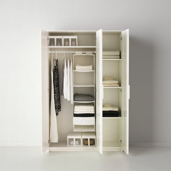 IKEA BRIMNES Wardrobe with 3 doors, white, 117x190 cm