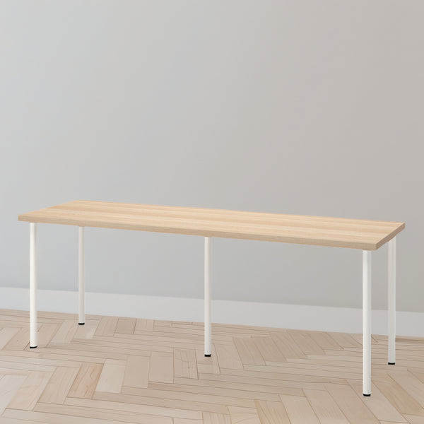 IKEA LAGKAPTEN / ADILS Desk, oak/white, 200x60 cm