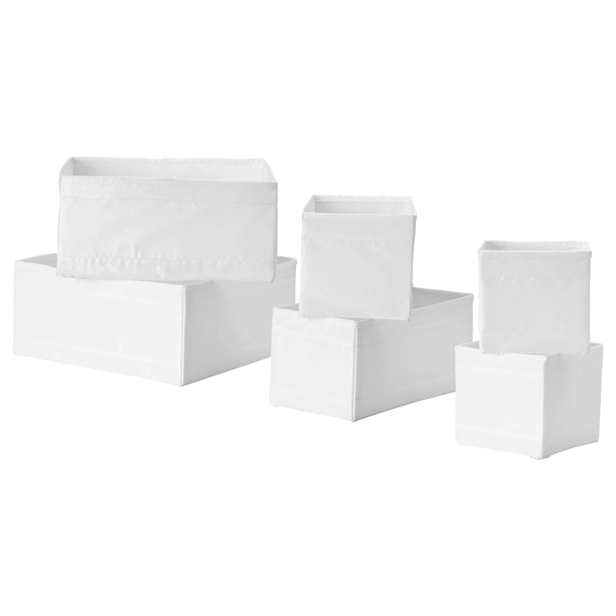 IKEA SKUBB Box, set of 6, white
