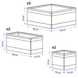 IKEA SKUBB Box, set of 6, white