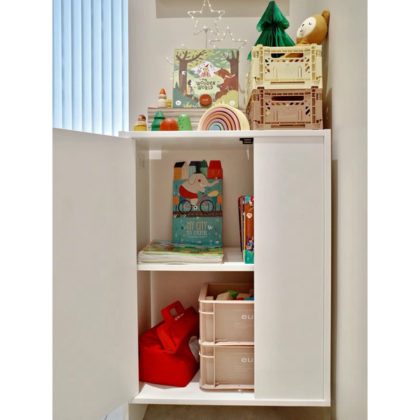 IKEA BAGGEBO Cabinet with door, white, 50x30x80 cm