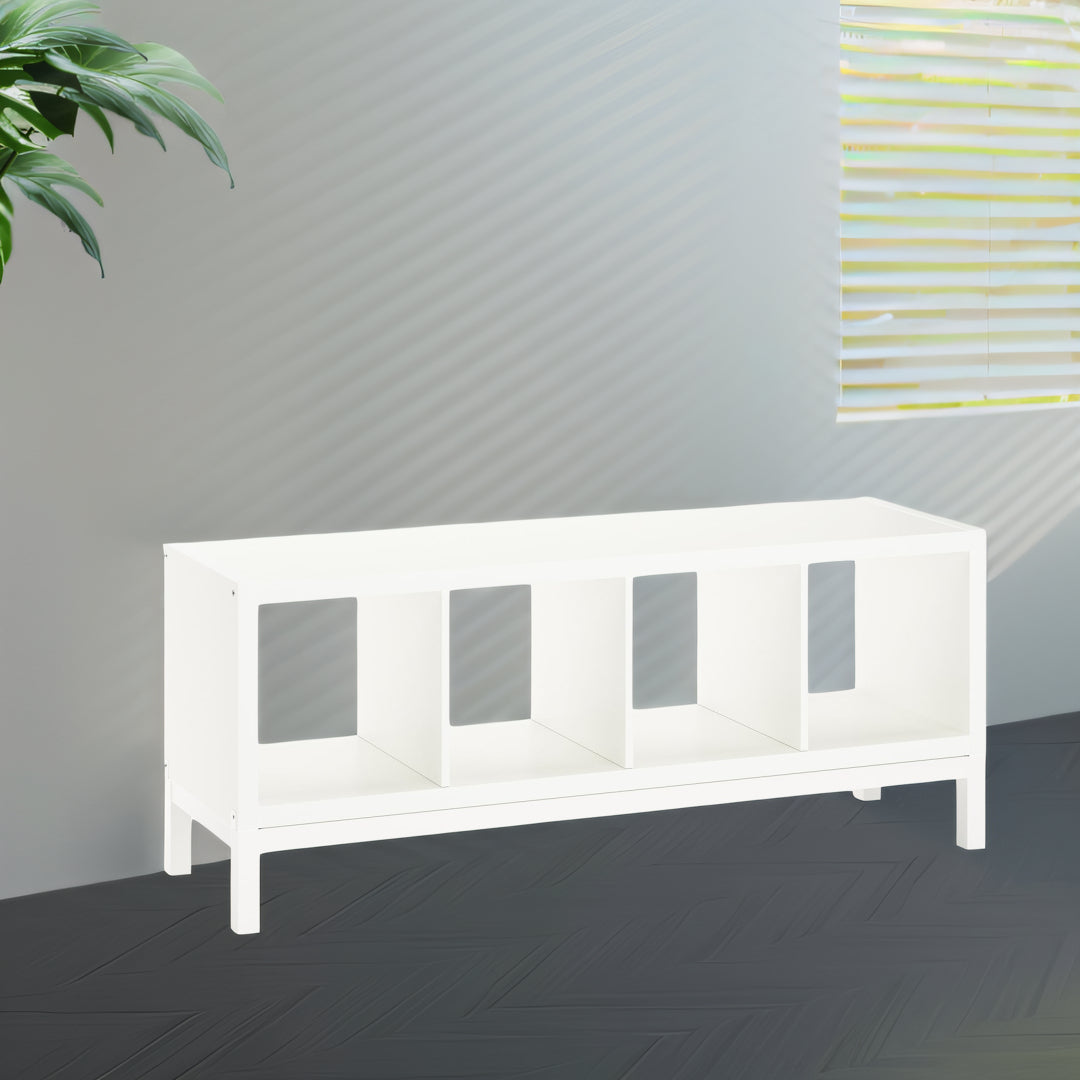 KALLAX 1x4 w underframe 146cm, white