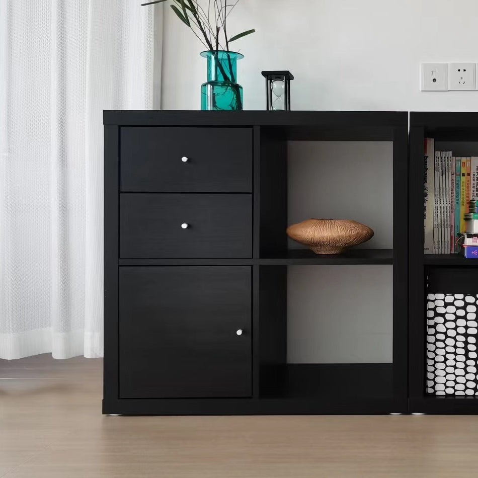 IKEA KALLAX Shelving unit 2x2, black-brown, 77x77 cm