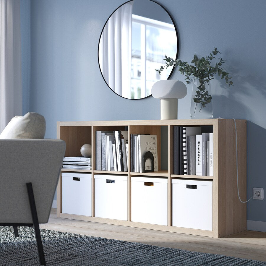 IKEA KALLAX Shelving unit 4x2, oak effect, 77x147 cm