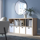 IKEA KALLAX Shelving unit 4x2, oak effect, 77x147 cm