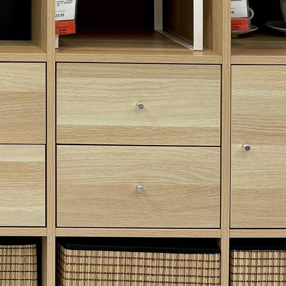 IKEA KALLAX Insert with 2 drawers, oak effect, 33x33 cm