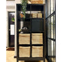 IKEA KALLAX Shelving with underframe, black-brown, 77x164 cm