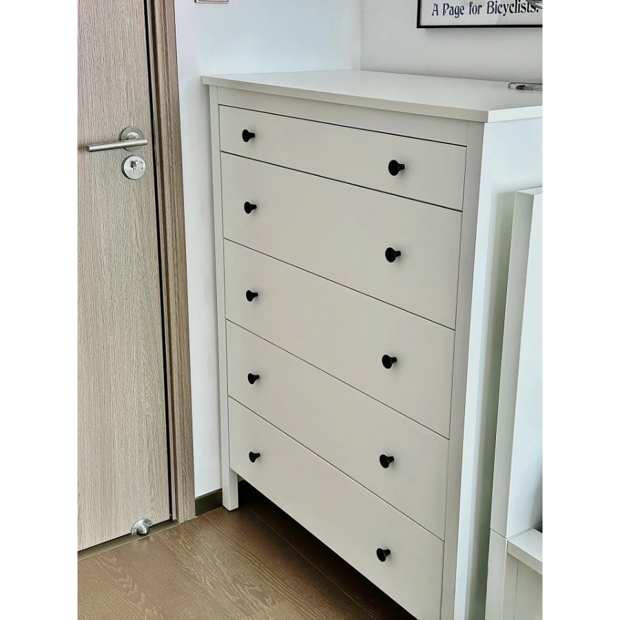 IKEA KOPPANG Chest of 5 drawers, white, 90x114 cm