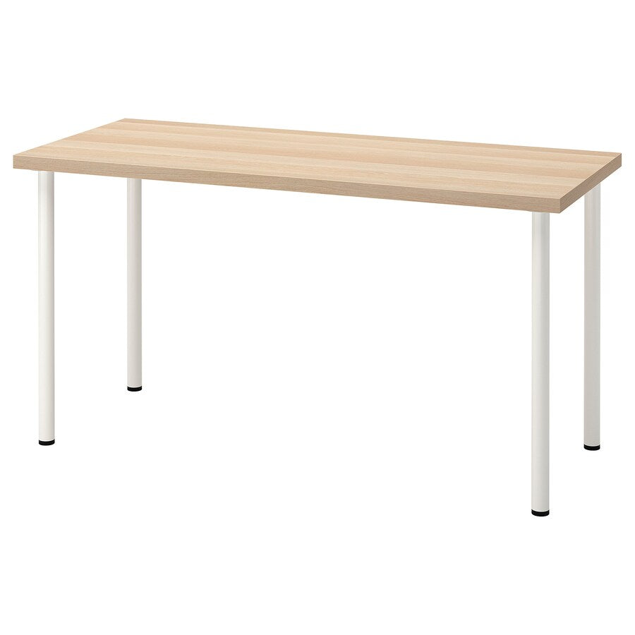 IKEA LAGKAPTEN / ADILS Desk, 140x60 cm, oak/white
