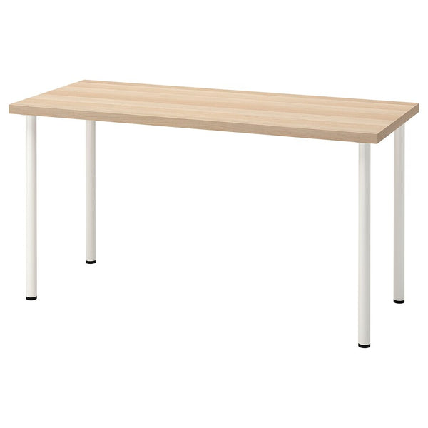 IKEA LAGKAPTEN / ADILS Desk, 140x60 cm, oak/white