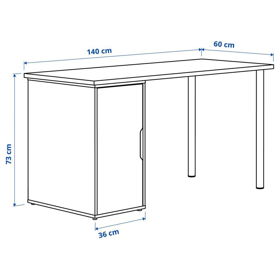 IKEA LAGKAPTEN / ALEX storage desk, white, 140x60 cm