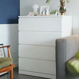 IKEA MALM Chest of 4 drawers, white, 80x100 cm