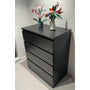 IKEA MALM Chest of 4 drawers, black brown, 80x100 cm