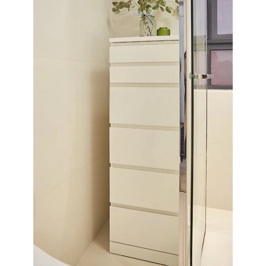 IKEA MALM 6 drawers with mirror, white, 40x123 cm