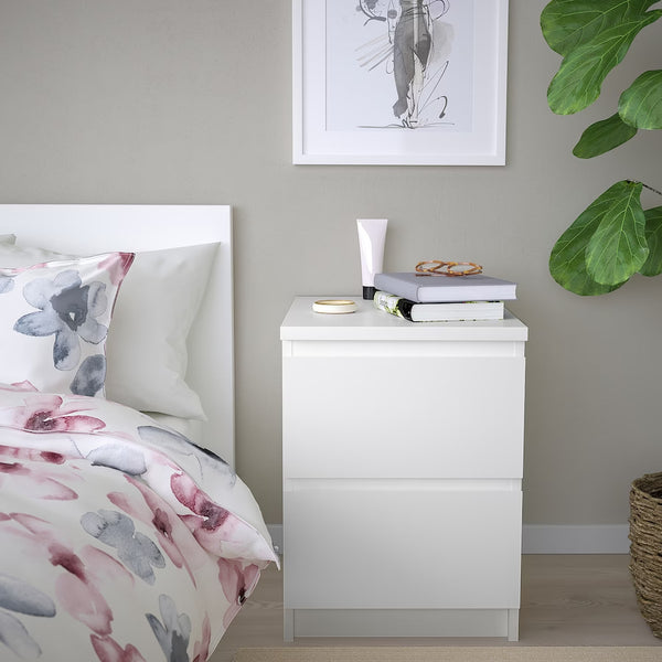 IKEA MALM Chest of 2 drawers, white, 40x55 cm